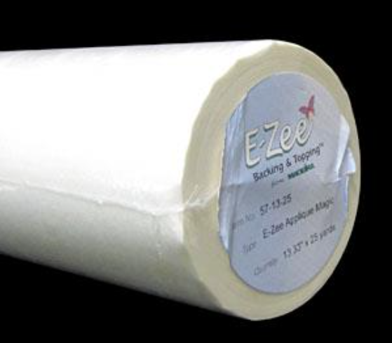 E-zee Applique Magic Fusible Backing 1.2oz 13.33"x25 Yard Roll  - White - BAMFB121325RL